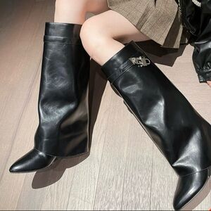 Givenchy Inspired Leather Knee High Boots